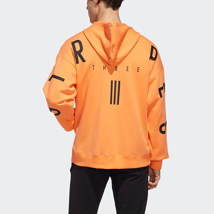 adidas Sport 2 Street Alphabet Printing Athleisure Casual Sports Hooded Jacket Orange ED1996