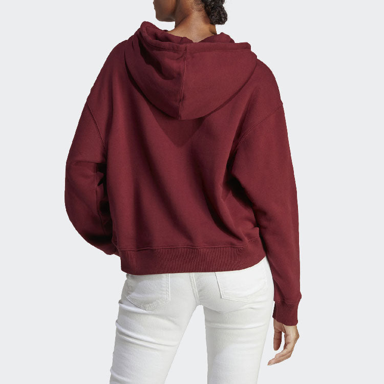 (WMNS) adidas Logo Hoodie 'Shadow Red' IC5990