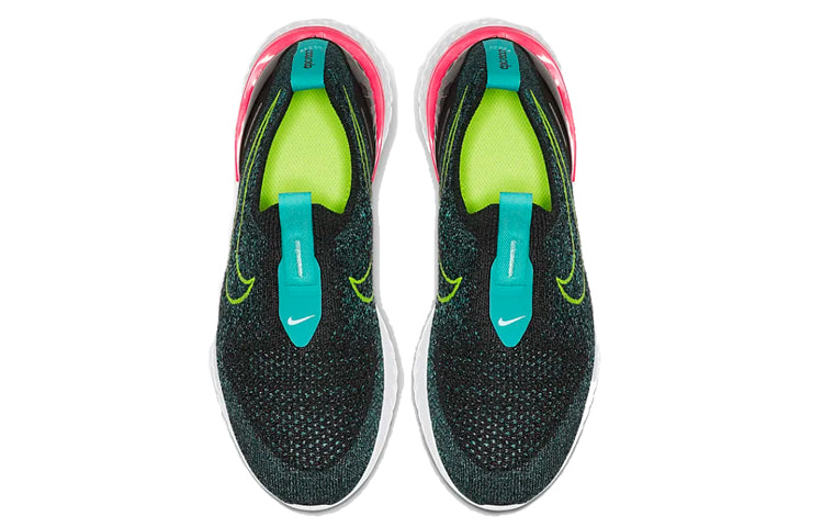 (GS) Nike Epic Phantom React Flyknit 'Black Hyper Jade' BV1370-073