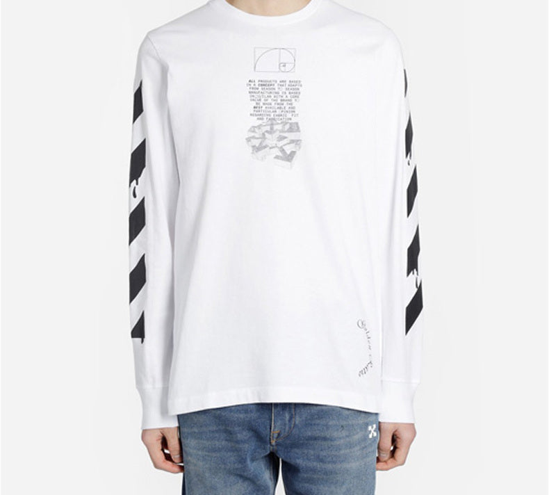 Off-White Dripping Arrows Logo Printing Men White OMAB001R201850050110