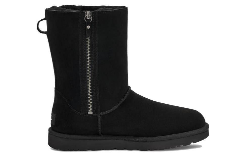(WMNS) UGG Classic Short Zip 'Black' 1153490-BLK