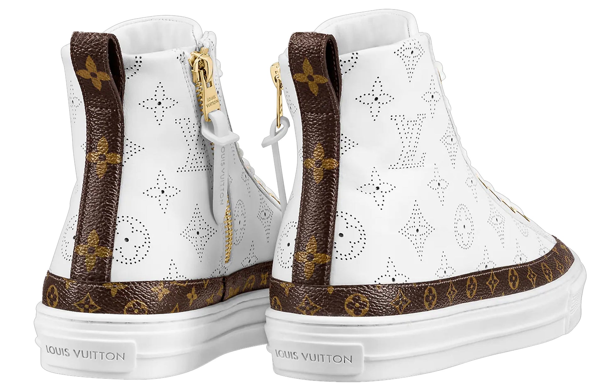 (WMNS) LOUIS VUITTON Stellar Ankle Sneakers 'White Black Sketch Monogram' 1A87TY