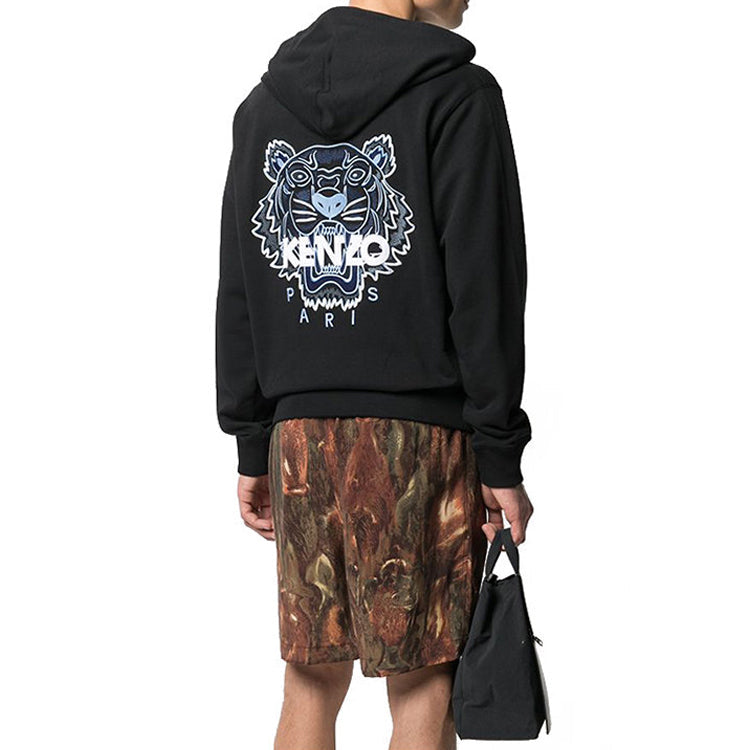 Men's KENZO SS21 Zipper Tiger Head Black FB55BL7254XA-99