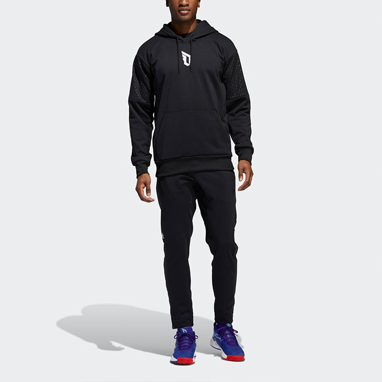 adidas Basketball Casual Sports Fleece Lined Pullover Black EC6241