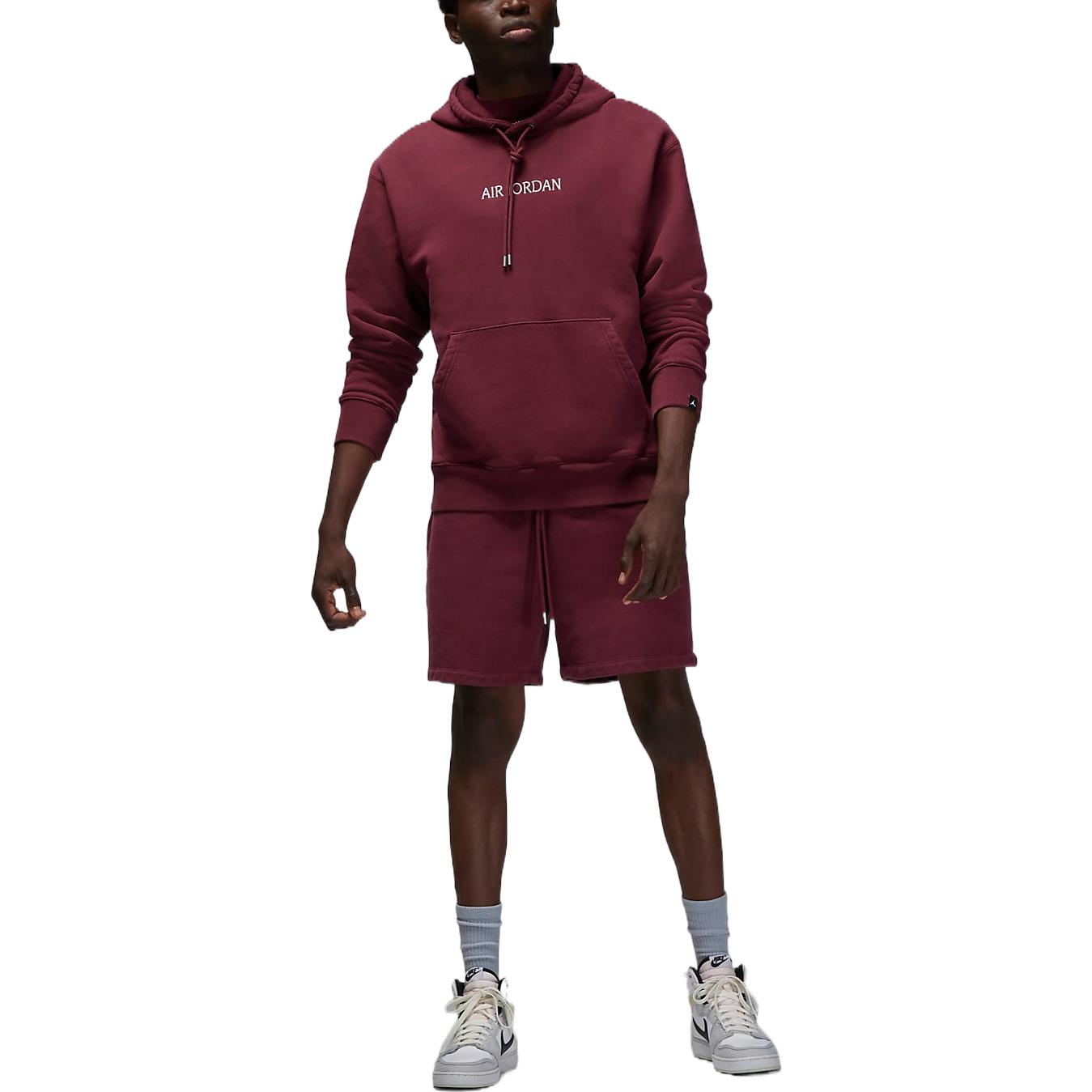 Air Jordan Alphabet Drawstring Hoodie 'Red' DV6464-645