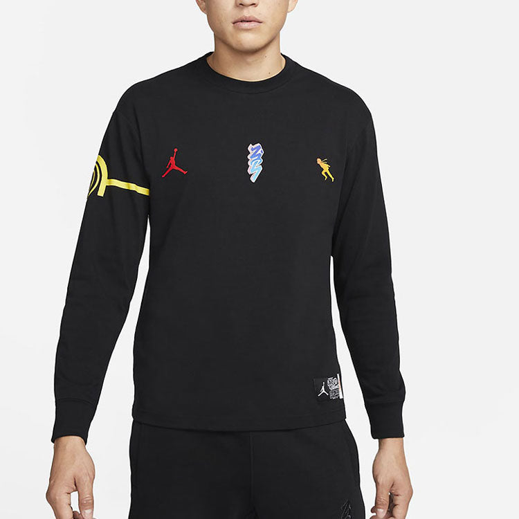 Nike Jordan Zion 1 x NARUTO Long Sleeve Top 'Black Yellow' DO6598-010