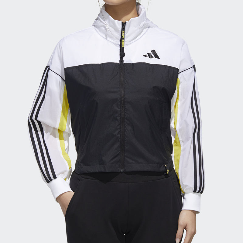 (WMNS) adidas CVA WB Sports Jacket Black/White GF0132