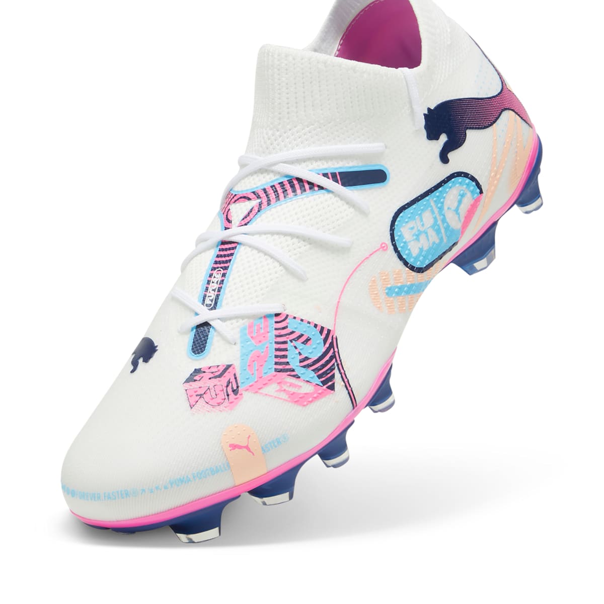 PUMA Future 7 Match Volume UP FG/AG 'White Luminous Blue Pink' 108074-01