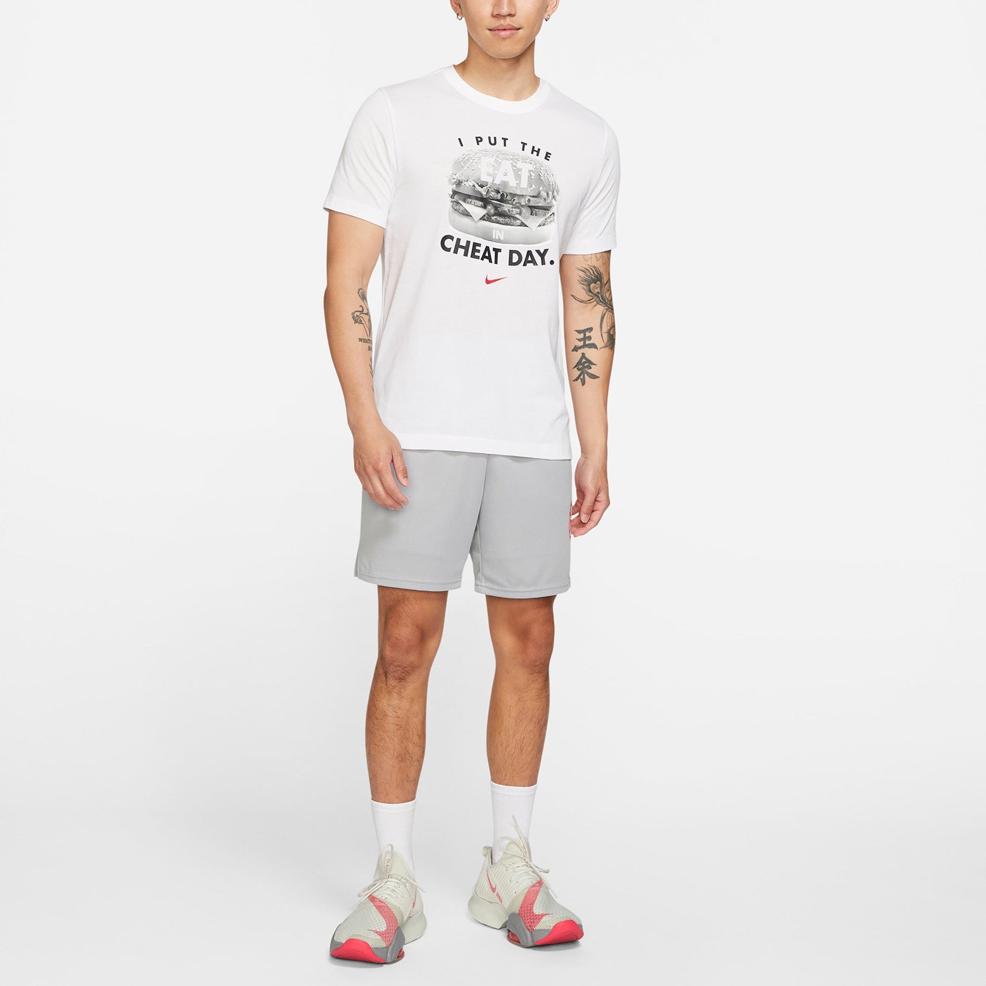 Nike Tee Humor Athleisure Casual Sports Alphabet Printing Short Sleeve White DD6921-100