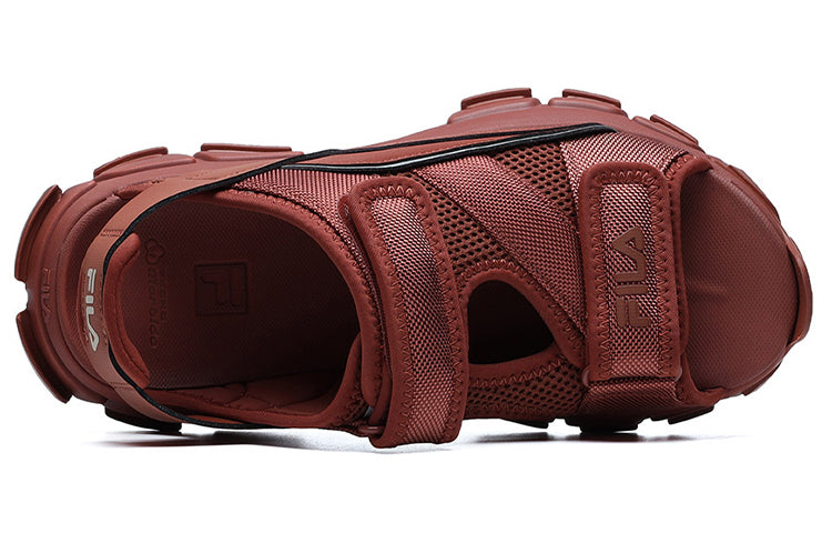 (WMNS) Fila Fusion Sandals 'Dark Red' T12W125401FCN