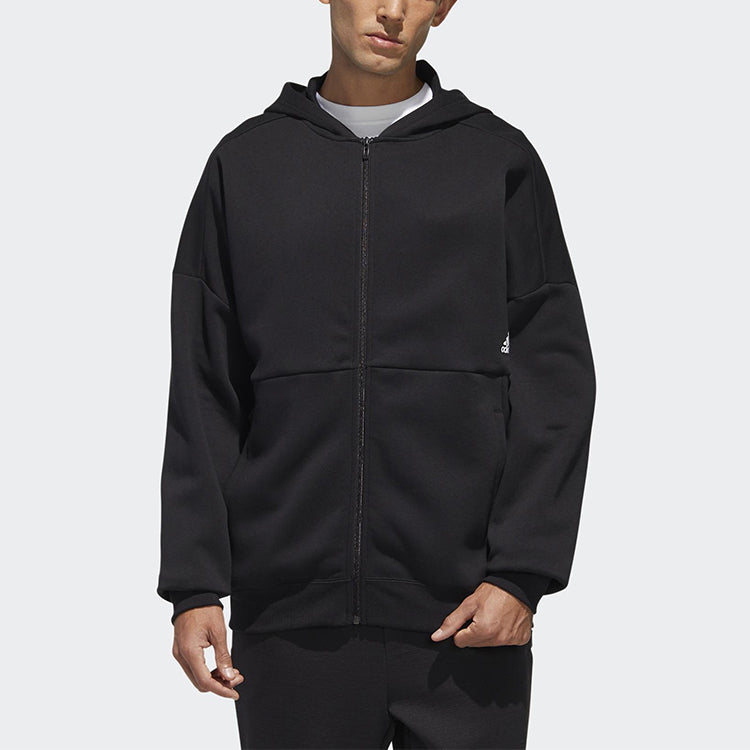 adidas Must Haves Word Sports Hooded Jacket Black GE0384