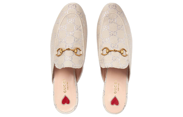 (WMNS) Gucci Princetown 'White Silver' 475094-2C820-9151