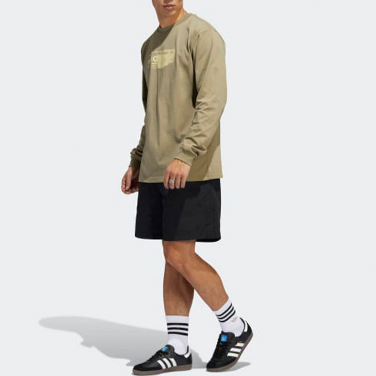 adidas Solid Color Loose Casual Shorts Unisex Black HA1290