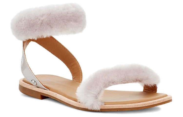 (WMNS) UGG Fluff Springs Outdoor Open Toe Sports Sandals White 1101438-FEA
