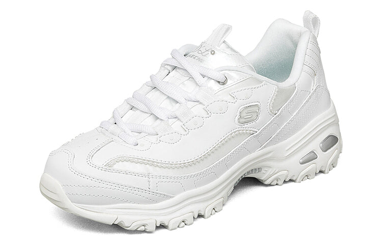 (WMNS) Skechers D Lites Low-Top Running Shoes White 149463-WHT
