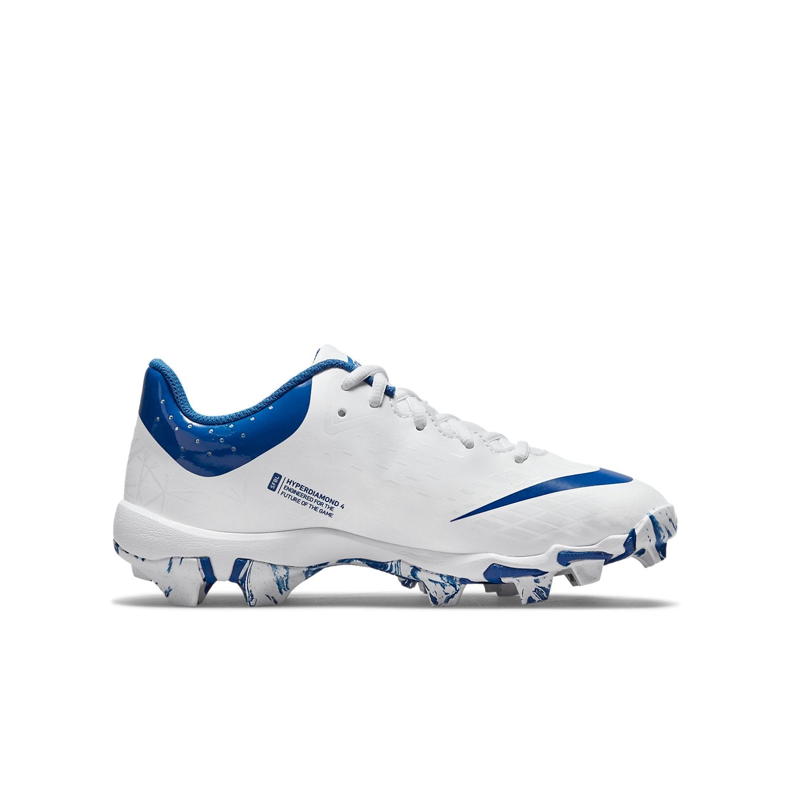 (GS) Nike Hyperdiamond 4 Keystone GG 'White Racer Blue' CZ5919-101