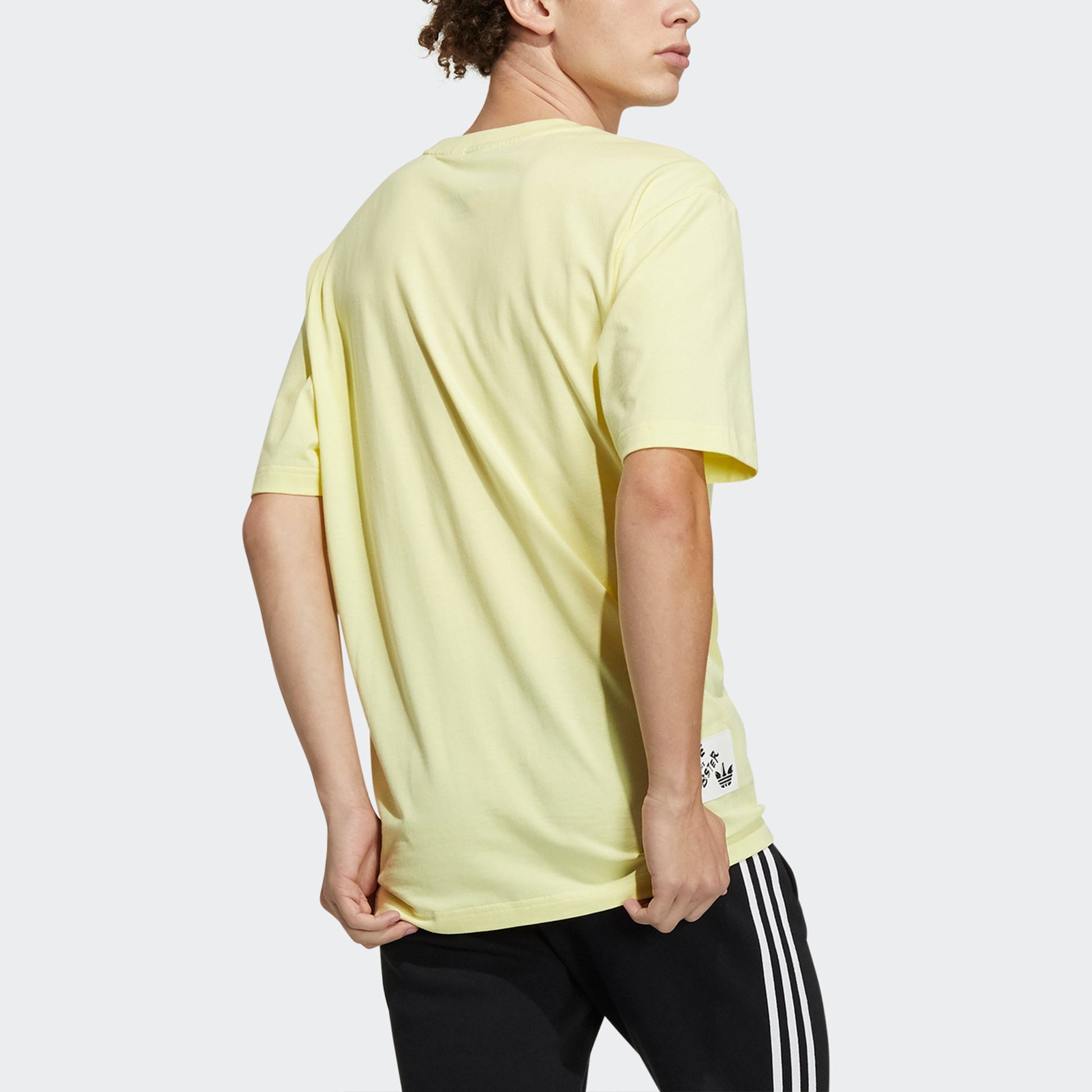 adidas originals Artist Tee Ss Cartoon Printing Casual Sports Short Sleeve Yellow H58117