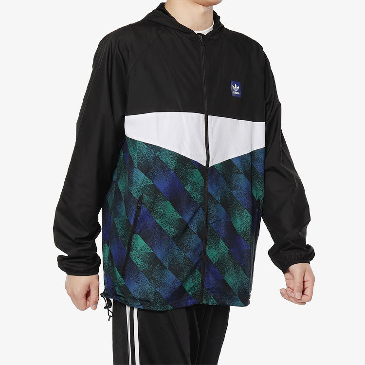 adidas originals hooded Zipper Casual Sports Jacket Multicolor DU8380