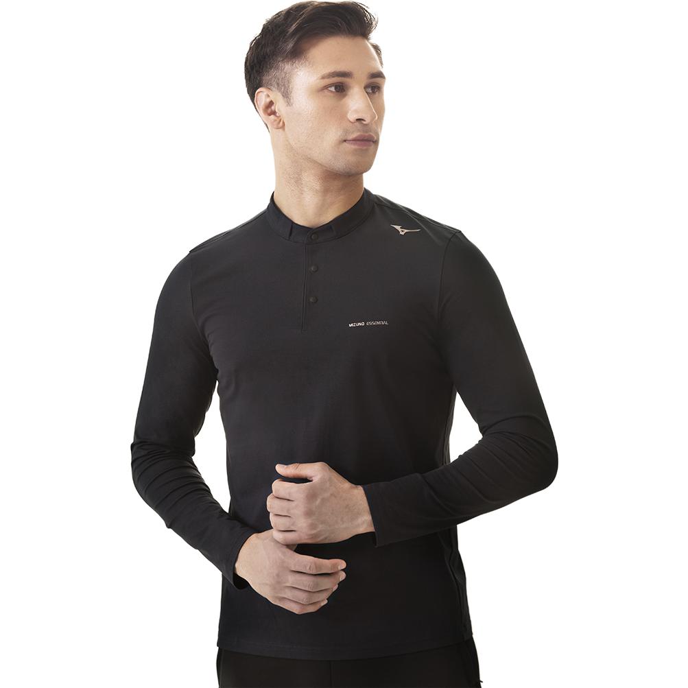 Mizuno Essential Long Sleeve Polo Shirt 'Black' K2CA34A2