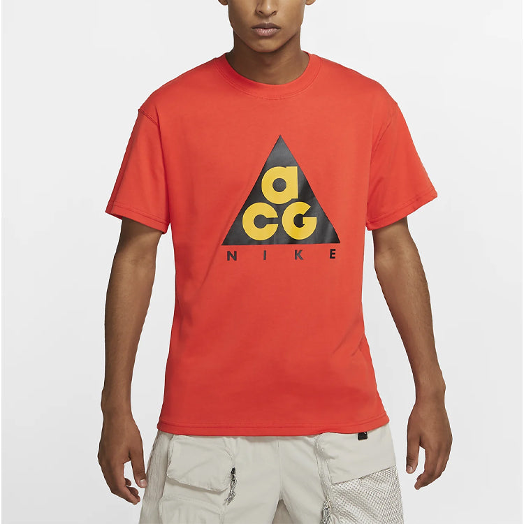 Nike ACG Alphabet Printing Sports Round Neck Short Sleeve Orange Red Orangered CV1532-634