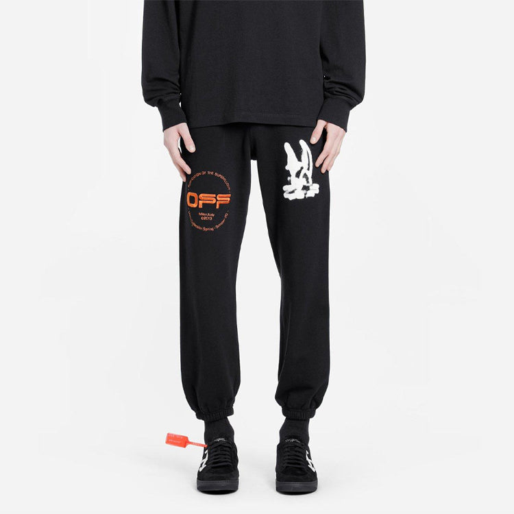 Off-White Mens Spray Harry the Bunny Track Pants OMCH022R20E300091001