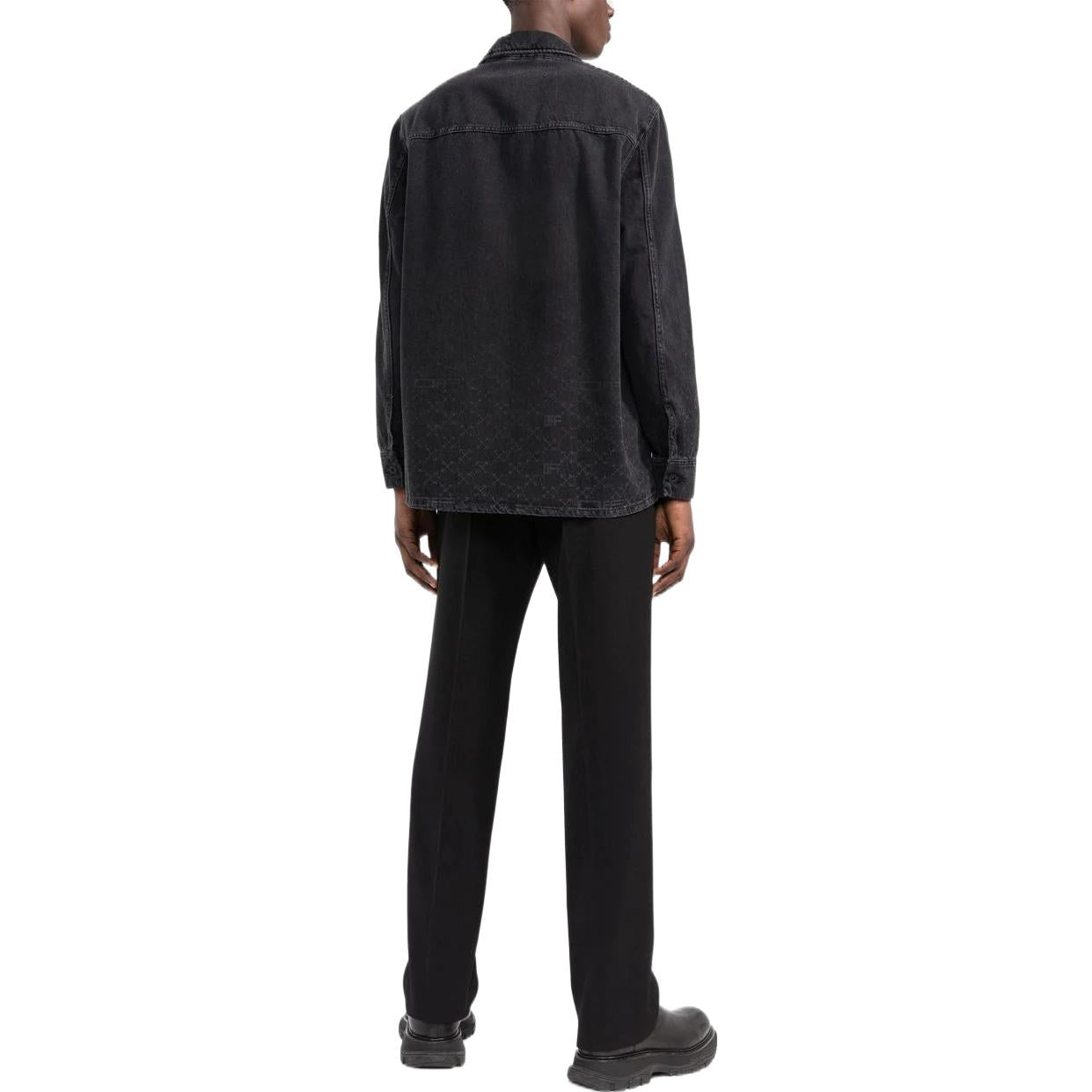 Off-White Monogram Denim Overshirt 'Black' OMYD040S22DEN0011010
