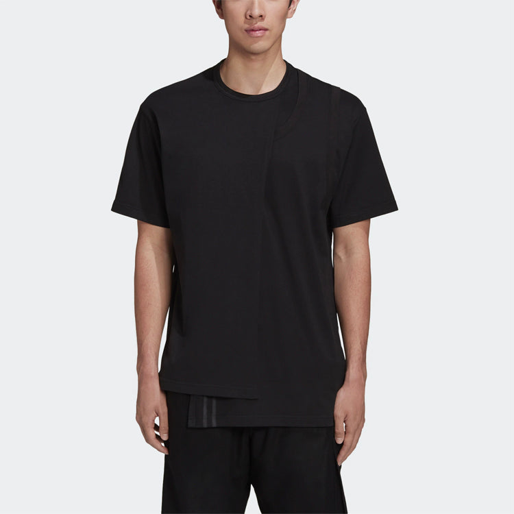 Men's Y-3 Forked Loose Short Sleeve Black GK4349