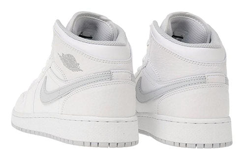 (GS) Air Jordan 1 Mid 'White Platinum' 554725-108