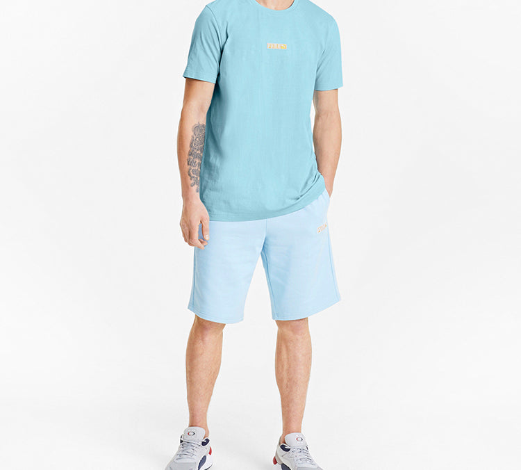 PUMA Embroidered logo Short Sleeve Sky Blue 597370-18