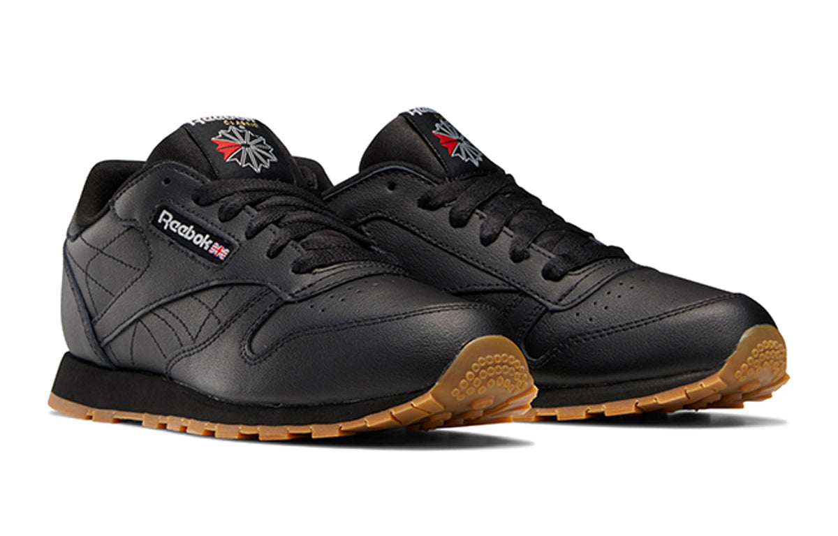 (GS) Reebok Classic Leather J 'Black Gum' V69623
