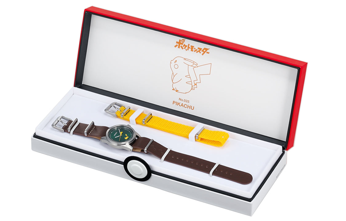 SEIKO Pokmon Pikachu Crossover Limited Watch Brown Green SCXP177
