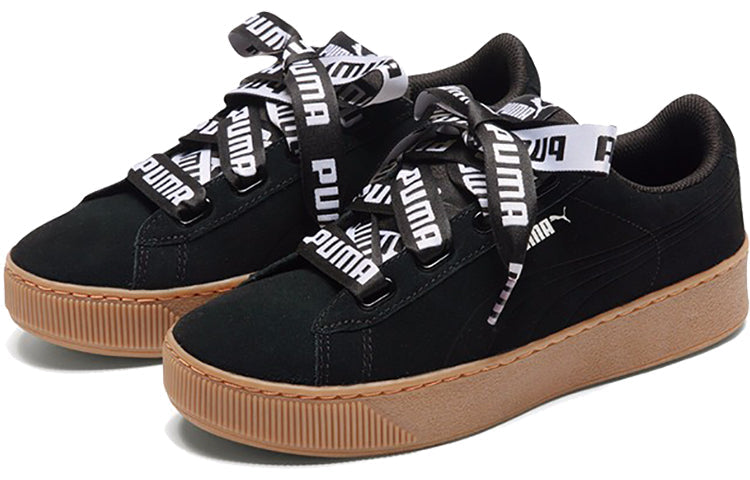 (WMNS) PUMA Vikky Platform Ribbon 'Black Brown' 365314-01