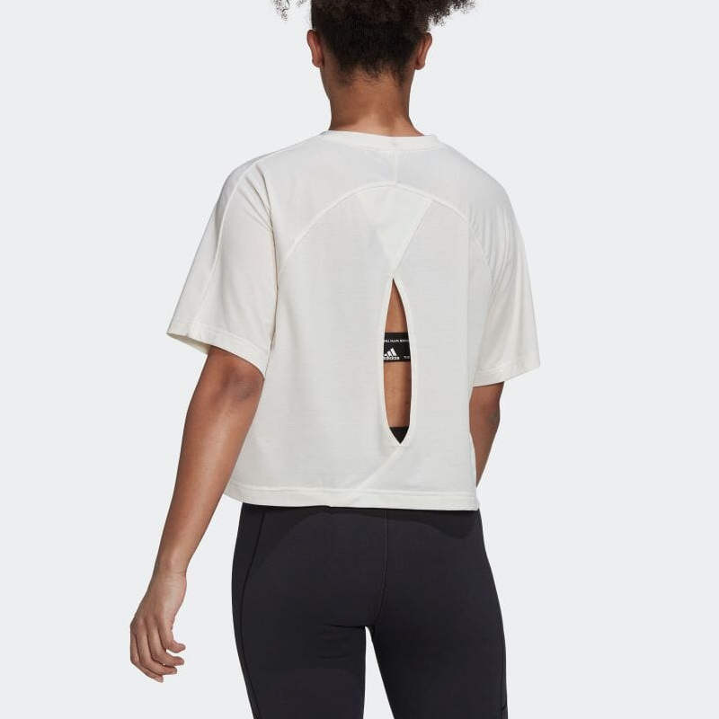 (WMNS) adidas AEROREADY Wrap-Back T-Shirt Asia Sizing 'White' HK2352