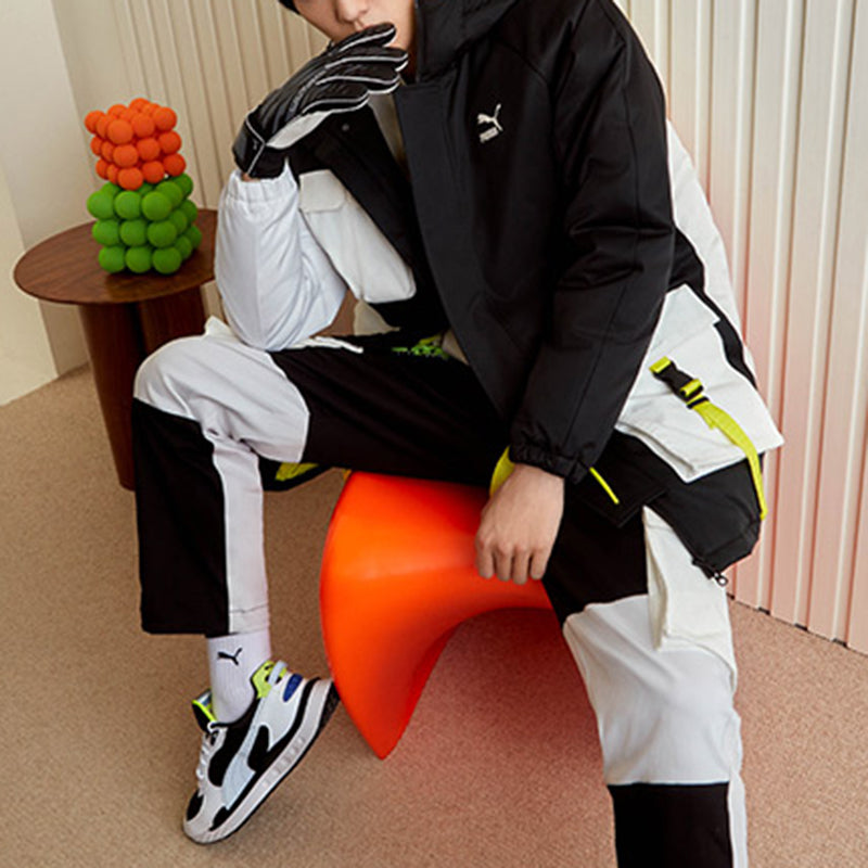 PUMA Retro Block Down Jacket 'Black White' 534676-01