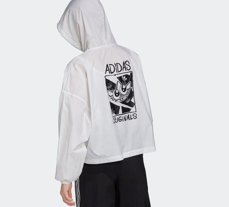 (WMNS) adidas originals Graphic WindBr Jacket White GK4980