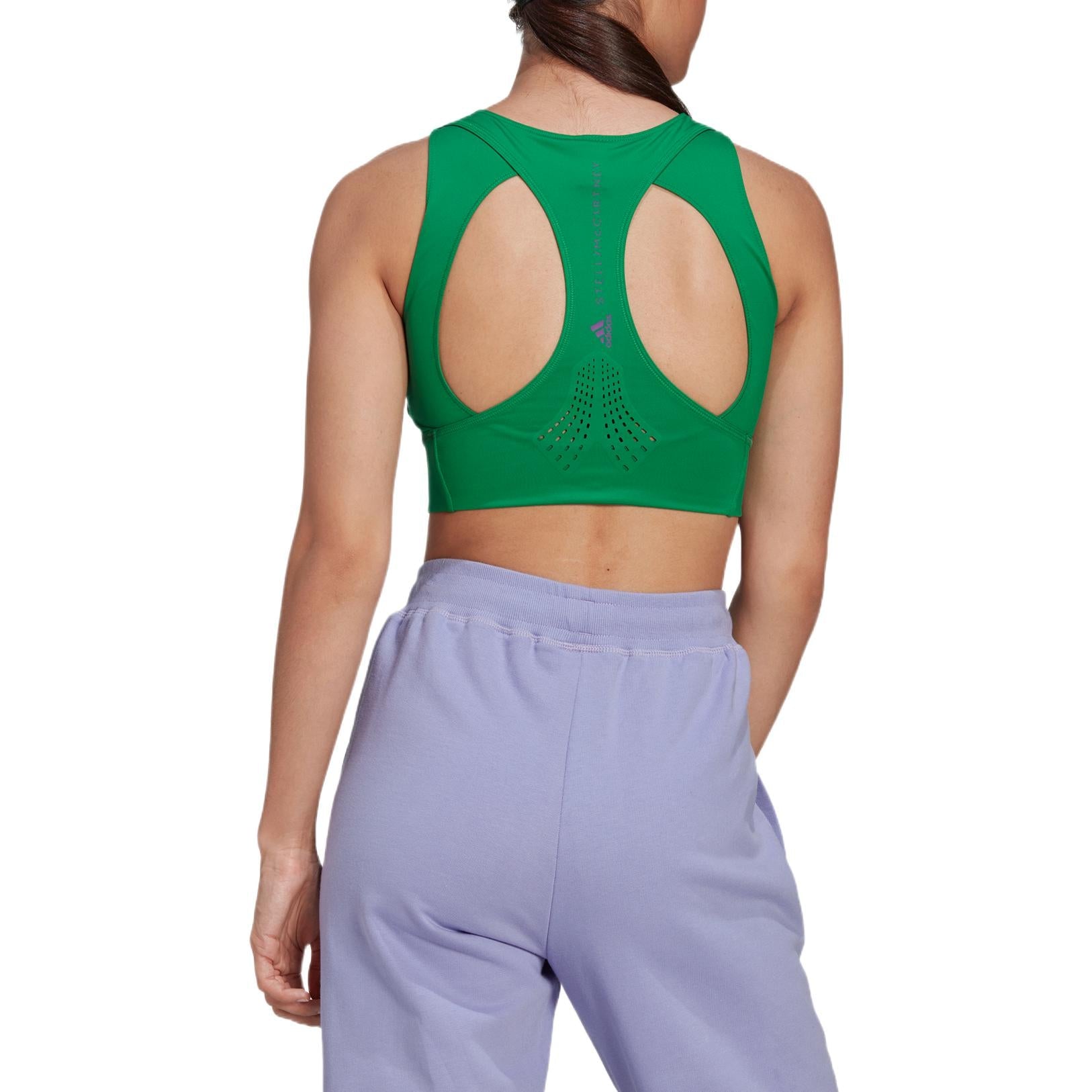 (WMNS) adidas by Stella McCartney TruePurpose Training Crop Top Asia Sizing 'Green' HI6032