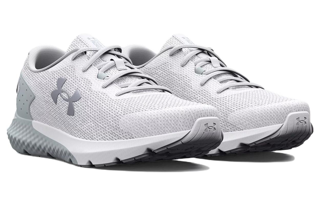 (WMNS) Under Armour Charged Rogue 3 Knit 'White Grey Mist' 3026147-102