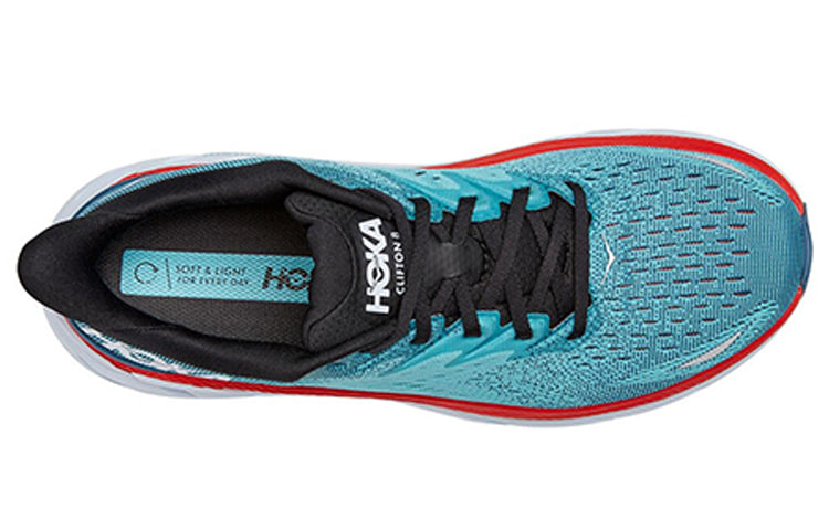 HOKA ONE ONE Clifton 8 2E Wide 'Real Teal Aquarelle' 1121374-RTAR