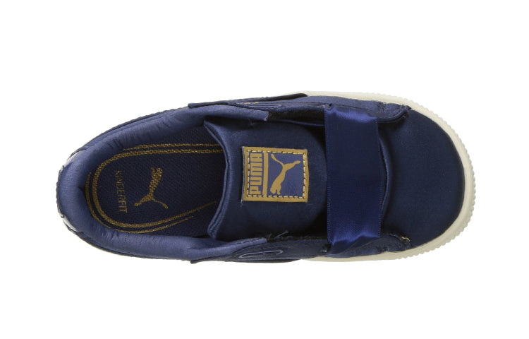 (PS) PUMA Basket Heart Tween Ps Sneakers Blue 365142-03