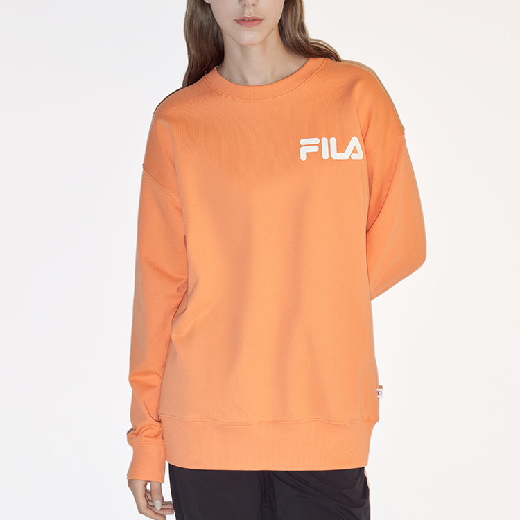 FILA FUSION Alphabet Logo Printing Sports Pullover Unisex Orange T11U038205A-OR