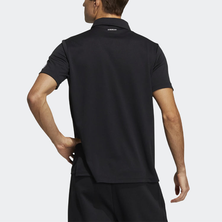 adidas Casual Sports Short Sleeve Polo Shirt Black GN0799