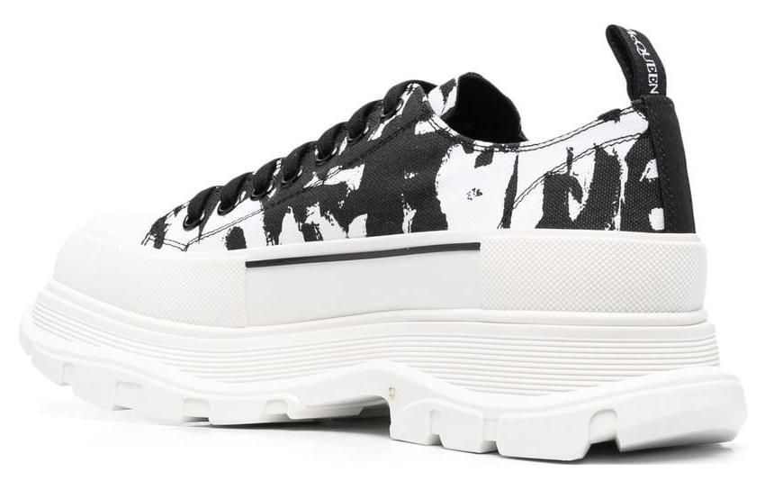Alexander McQueen Tread Slick Sneakers 'Black White Cream' 705668W4TG59356