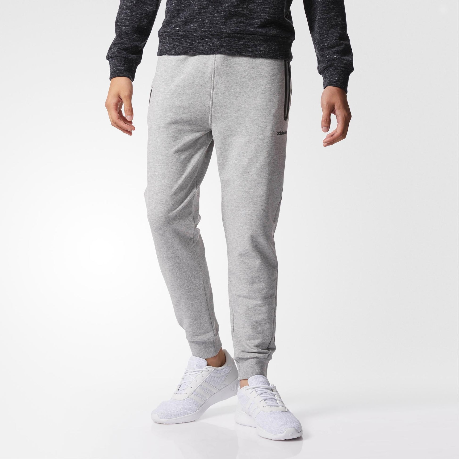 adidas Casual Sports Knit Bundle Feet Long Pants Gray BR8554