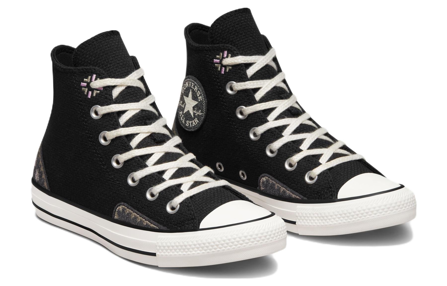 (WMNS) Converse Chuck Taylor All Star High 'Autumn Embroidery Black' A05066C