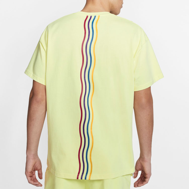 Nike x Pigalle Crossover Logo Printing Stripe Round Neck Short Sleeve Green CK2338-335