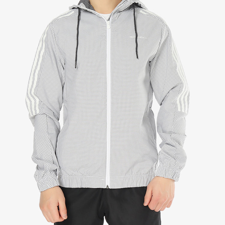 adidas neo Casual Sports Windproof Hooded Jacket Gray DM2154