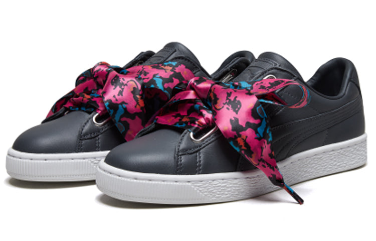 (WMNS) PUMA Basket Heart Wonderland 'Black Pink' 369646-01
