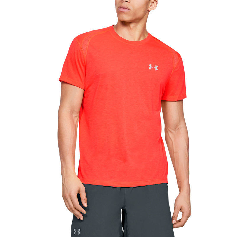 Men's Under Armour Streaker Series Running Sports Short Sleeve Red 1326579-632