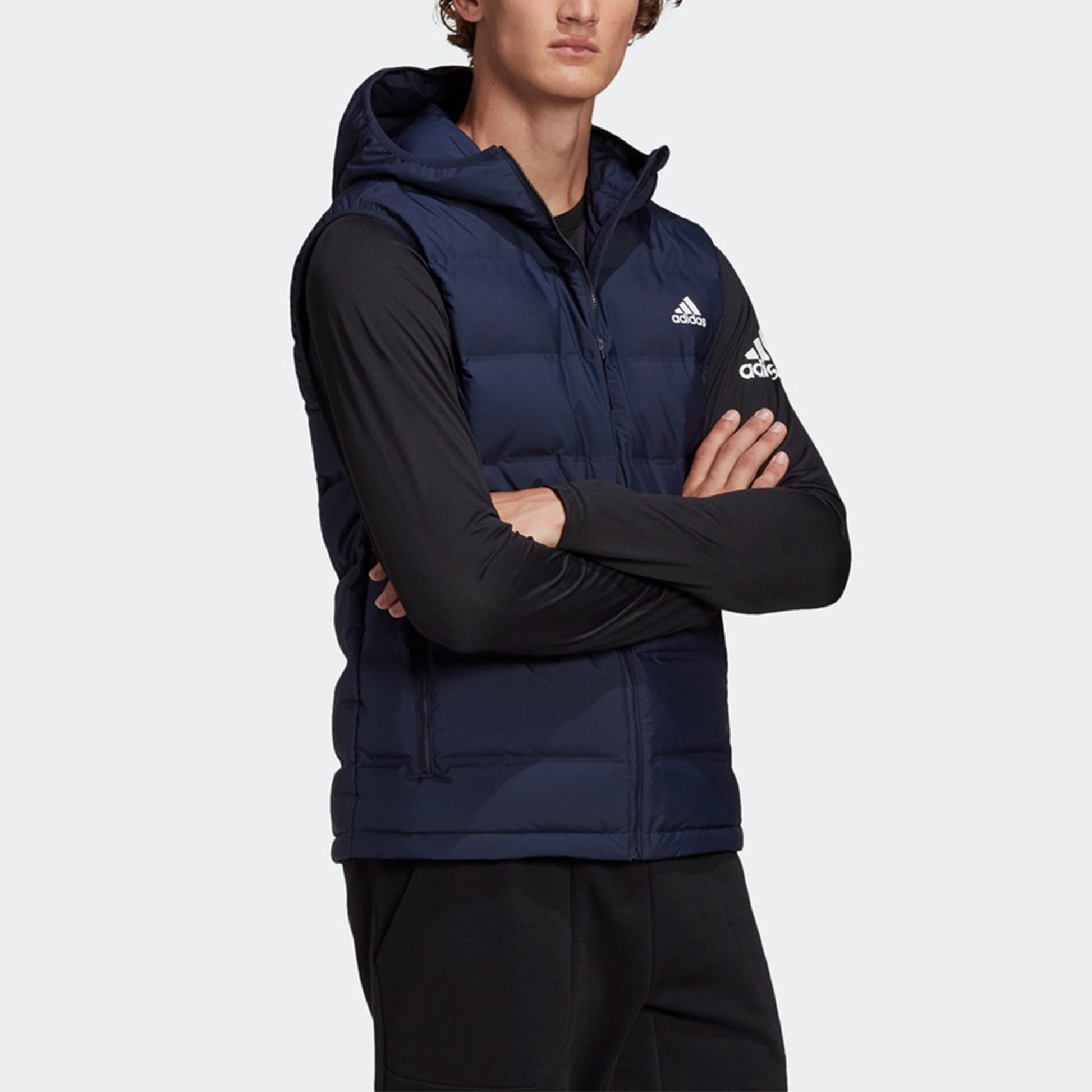adidas Outdoor Sports hooded down Jacket Blue GK0676