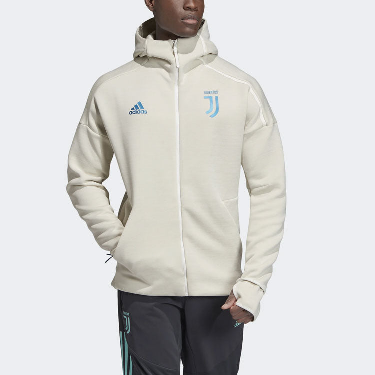 adidas Juve Zne Hd 3.0 Juventus Sports Hooded Jacket White DX9213